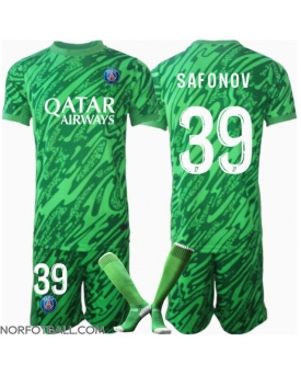 Billige Fotballdrakt Paris Saint-Germain Matvei Safonov #39 Keeper Replika Hjemmedraktsett Barn 2024-25 Kortermet (med bukser)